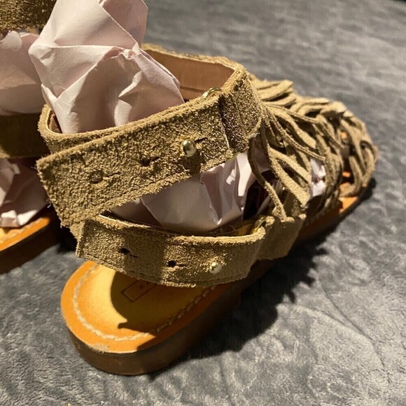 Zara Fringed Leather Sandals Size 37/6.5 - Picture 5 of 8